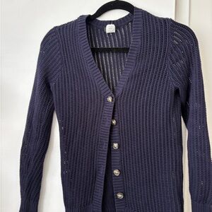 J Crew Navy Blue Knit Cardigan